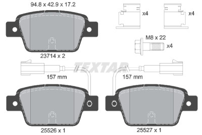 Pastiglie freno TEXTAR 2371403