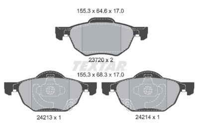 Pastiglie freno TEXTAR 2372001