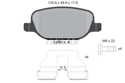 Pastiglie freno TEXTAR 23760 01