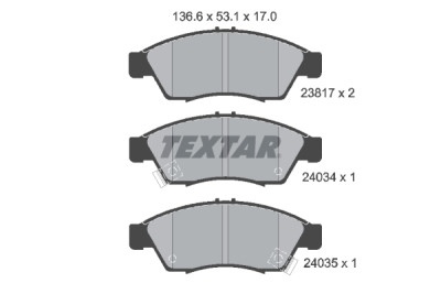Pastiglie freno TEXTAR 23817 01