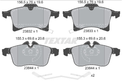 Pastiglie freno TEXTAR 2383204