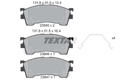 Pastiglie freno TEXTAR 2384504