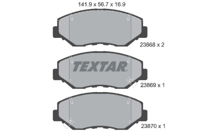 Pastiglie freno TEXTAR 2386801