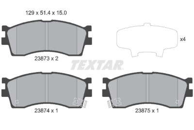 Pastiglie freno TEXTAR 2387301
