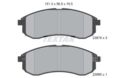 Pastiglie freno TEXTAR 2387902