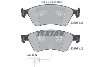 Pastiglie freno TEXTAR 23896 01
