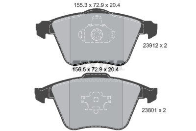 Pastiglie freno TEXTAR 2391202
