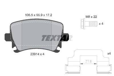 Pastiglie freno TEXTAR 2391402