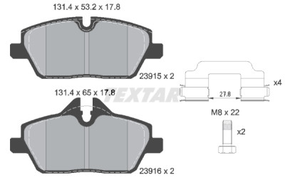 Pastiglie freno TEXTAR 2391503