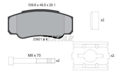 Pastiglie freno TEXTAR 23921 01