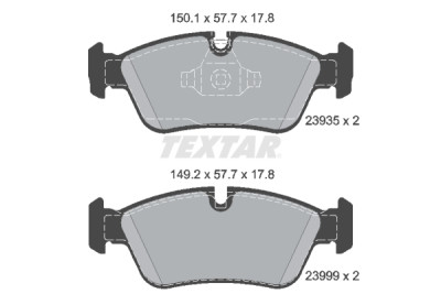 Pastiglie freno TEXTAR 2393501