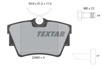 Pastiglie freno TEXTAR 23980 01