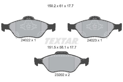 Pastiglie freno TEXTAR 24022 01