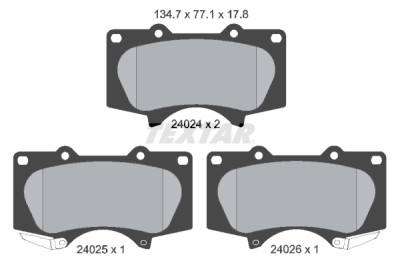Pastiglie freno TEXTAR 2402401