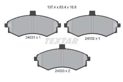 Pastiglie freno TEXTAR 24031 01