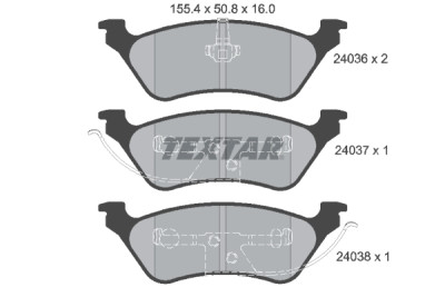 Pastiglie freno TEXTAR 24036 01