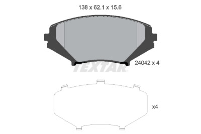 Pastiglie freno TEXTAR 2404201