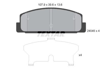 Pastiglie freno TEXTAR 2404501