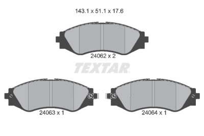 Pastiglie freno TEXTAR 24062 01