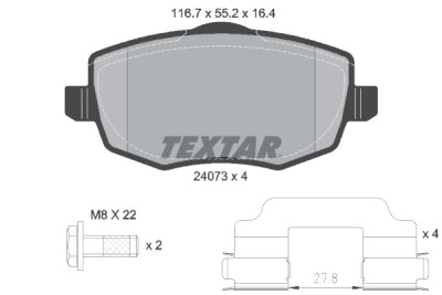 Pastiglie freno TEXTAR 24073 01