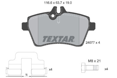 Pastiglie freno TEXTAR 2407701