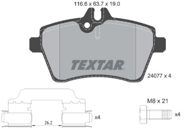 Pastiglie freno TEXTAR 2407702