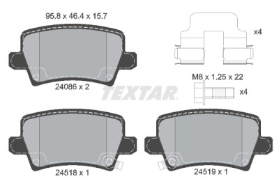 Pastiglie freno TEXTAR 24086 01
