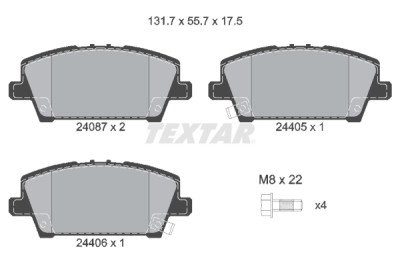 Pastiglie freno TEXTAR 24087 01