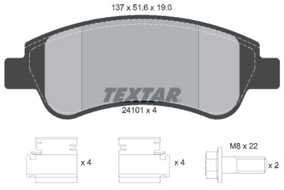 Pastiglie freno TEXTAR 2410101