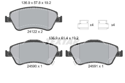 Pastiglie freno TEXTAR 24122 01
