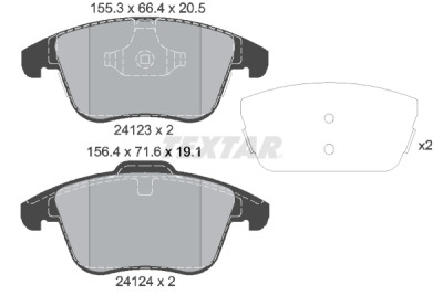 Pastiglie freno TEXTAR 2412305