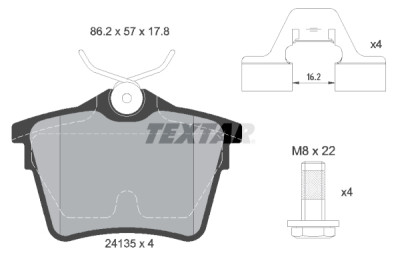 Pastiglie freno TEXTAR 24135 01