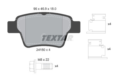 Pastiglie freno TEXTAR 2415001