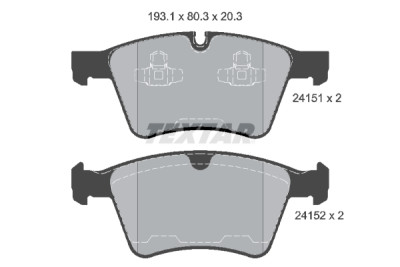 Pastiglie freno TEXTAR 2415101