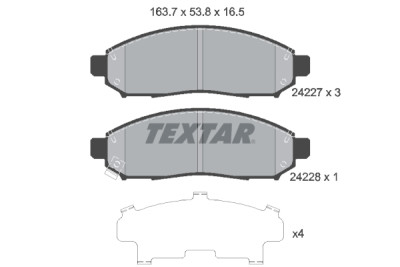 Pastiglie freno TEXTAR 24227 01