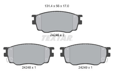 Pastiglie freno TEXTAR 24246 01