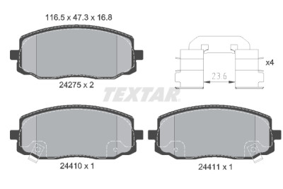 Pastiglie freno TEXTAR 24275 01