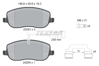 Pastiglie freno TEXTAR 24294 01