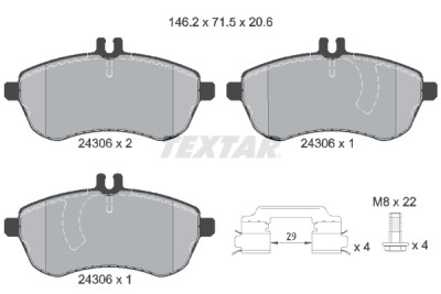 Pastiglie freno TEXTAR 2430602