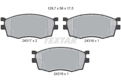 Pastiglie freno TEXTAR 2431701