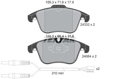 Pastiglie freno TEXTAR 24332 01