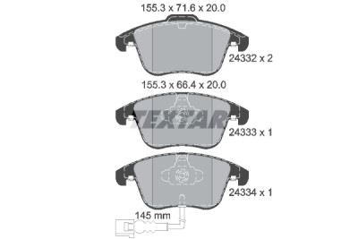 Pastiglie freno TEXTAR 2433301