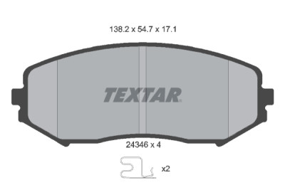 Pastiglie freno TEXTAR 2434601