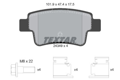 Pastiglie freno TEXTAR 24349 01