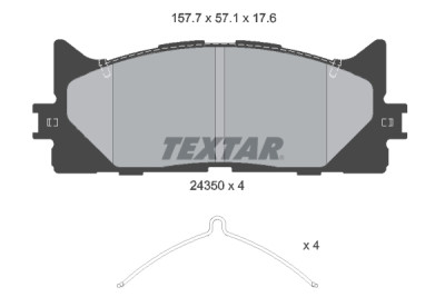 Pastiglie freno TEXTAR 24350 01