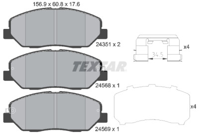 Pastiglie freno TEXTAR 24351 01