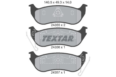 Pastiglie freno TEXTAR 24355 01