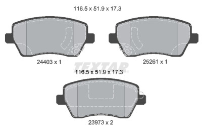Pastiglie freno TEXTAR 2440301