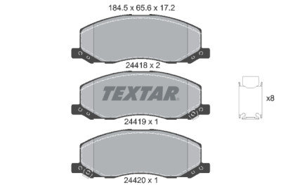 Pastiglie freno TEXTAR 2441801