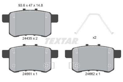Pastiglie freno TEXTAR 24435 01